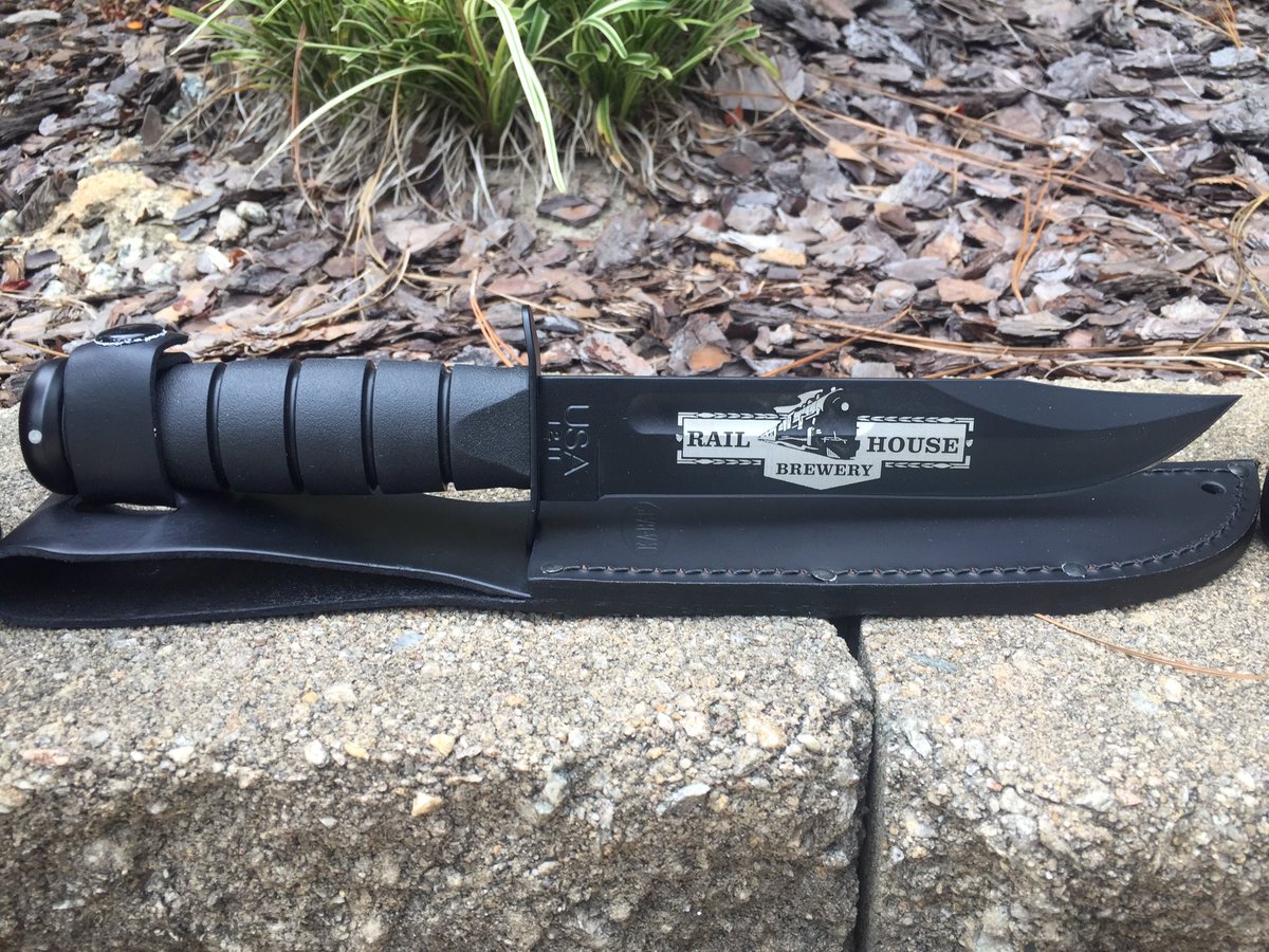 Railhouse is helping keep our 👍🏼 customers safe in NC Copperhead 🐍 birthing season; by offering $30 off RH logo black handled Ka-Bar (Snake Be-Gone) knives. Pick it up with any of 7 RH 6PAXs prior to yard work....safety first and all. (Duct tape &amp; Long stick may be required)