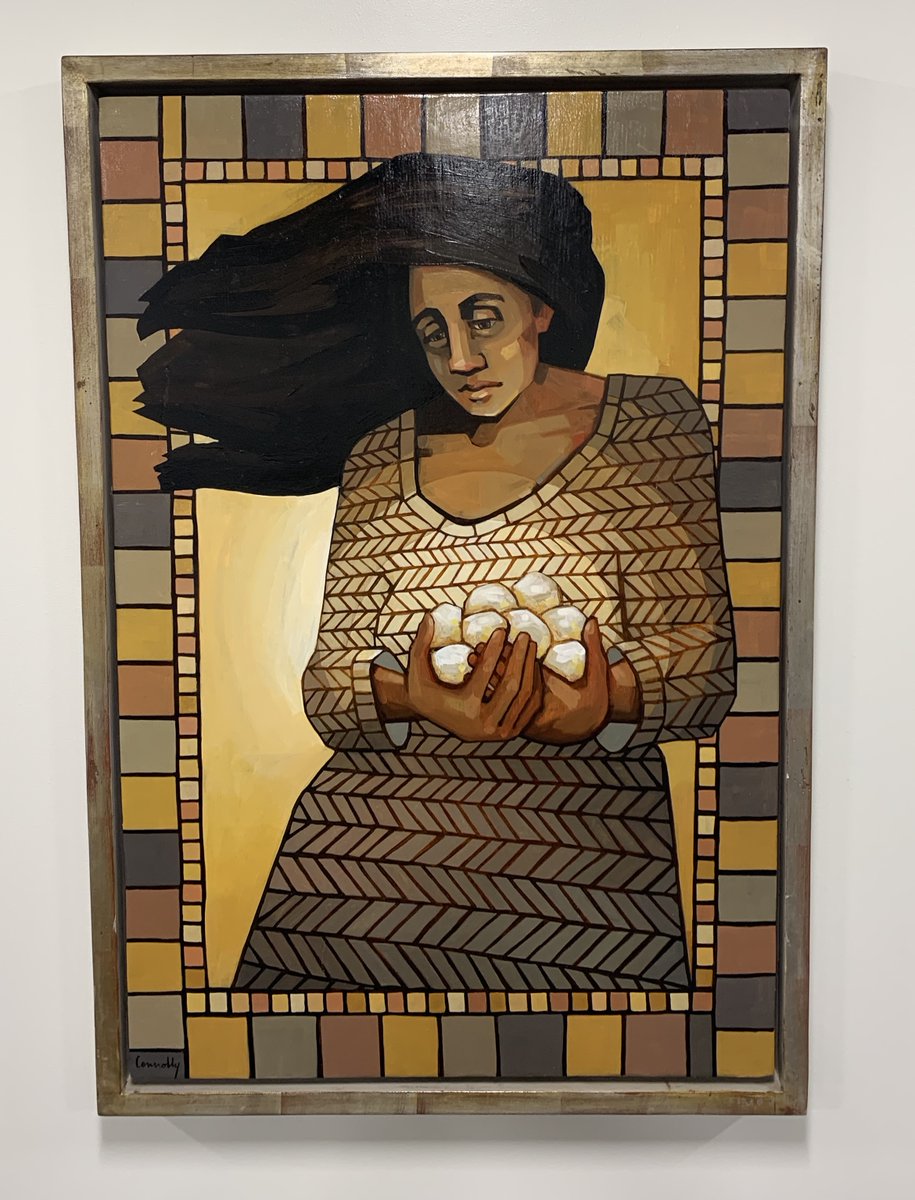 spencerfluhman's tweet photo. Caitlin Connolly's beatiful "Holding Sacred Things" is now up in our @BYUMaxwell conference room (aka, "The Sister of Jared"). @BYU https://t.co/FNDeeaJk1h