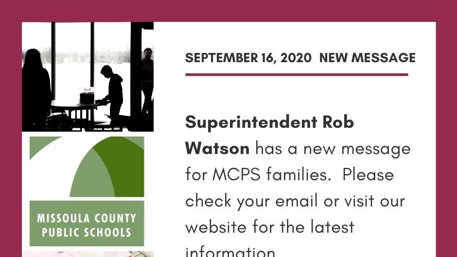 McpsMT's tweet photo. "Friday marked the 17th calendar day since the start of our school year."  Superintendent Rob Watson shares with families the recent schedule update that will go to the Board of Trustees.  Please see your email or https://t.co/oXwgr4UCDl to read the entire letter. https://t.co/WnDyzY6eNs