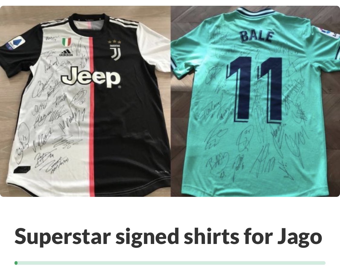 Donate to have a chance to win these shirts &amp; to help raise money for 5 year old Jago Jones who needs treatment after he was devastatingly diagnosed with childhood cancer DIPG earlier this year.

gofundme.com/f/superstar-sh…