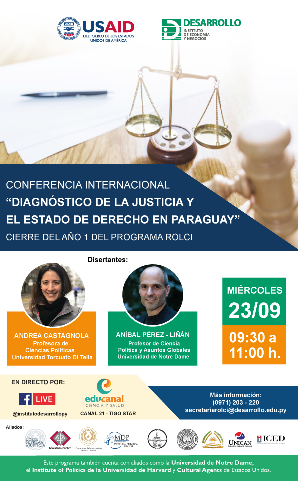 ID_Paraguay's tweet photo. 🙌📝Los invitamos a participar de la Conferencia Internacional “Diagnóstico de la Justicia y el Estado de Derecho en Paraguay”- evento de cierre del año 1 deI Programa Estado de Derecho y Cultura de la Integridad en Paraguay – #ROLCI
🔗https://t.co/M2yuCD4TxX https://t.co/oS0cWlqNPP