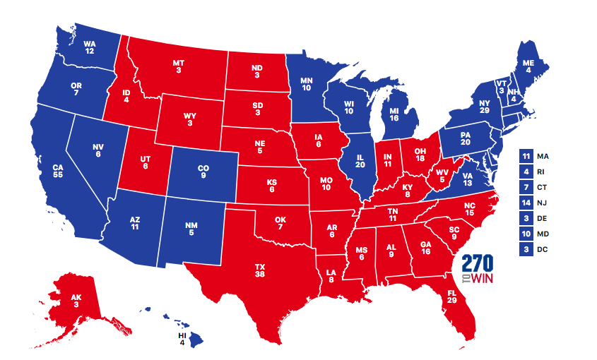 To put it simply, this is pretty much what a electoral map would look like if Trump lost 3% of the white vote and gained 10% of the Latino, 8% of the Asian, and 5% of the black vote: