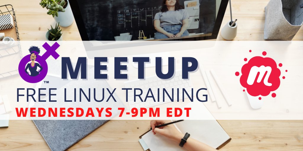WomenInLinux's tweet image. TONIGHT! | Join us for a Women in Linux Wednesday on Meetup starting at 7pm ET. All are welcome, no matter your skill level. 

#WomeninLinux #WOCinTech #WILWednesday #Linux

Link: meetup.com/WomenInLinux/