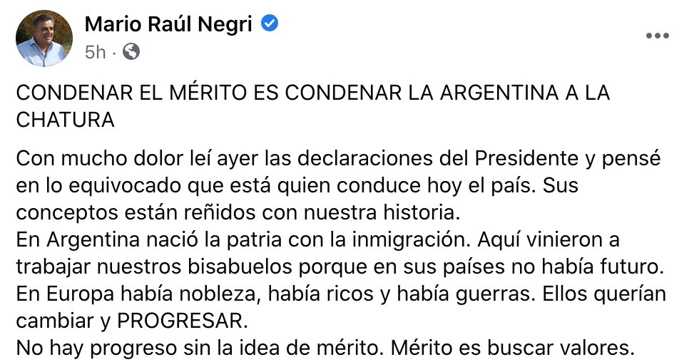 mauriciomacri's tweet photo. Comparto: https://t.co/hKm4e39PTa https://t.co/3QaemRuX5u
