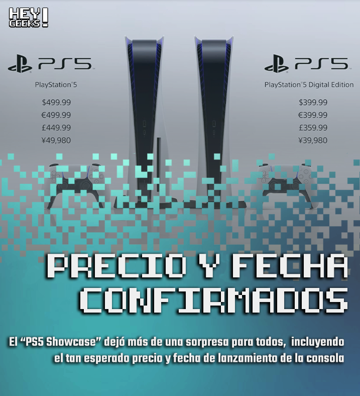 HeyGeeksPe's tweet photo. #HEYGeeks

Al fin tenemos la tan esperada fecha de lanzamiento y precio final de las 2 versiones de la nueva consola de SONY, la Play Station 5 (PS5), además de muchas más sorpresas.

¿Qué anuncio les gustó más?

#Playstation5Showcase #PlayStationShowcase  #PlayStation5 #Sony https://t.co/Vpo9RVqeth
