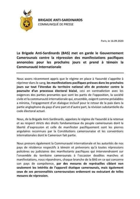 antisardinard's tweet photo. La BAS MET EN GARDE LE RÉGIME ILLÉGITIME https://t.co/zLD4Zfv1Z7