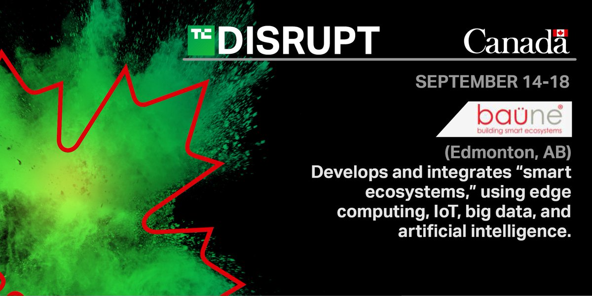 CTA Digital participant Baüne Ecosystem develops and integrates “smart ecosystems,” using edge computing, #IoT, big data, and #AI. Stop by and meet them this week at #TCDisrupt. #CTAConnects