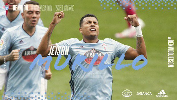  DONE DEAL  - September 16JEISON MURILLO(Sampdoria to Celta Vigo )Age: 28Country: Colombia Position: Central defenderFee: Loan with option to buyContract: Until 2021  #LLL 