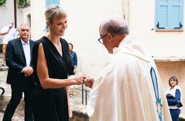 TSH Prince Albert and Princess Charlene with Prince Jacques and Princess Gabriella at a reception given by Calvi Mayor Ange Santini last September 12th, a day before the highly successful Calvi to Monaco Waterbike Challenge⠀instagram.com/hshprincealber…