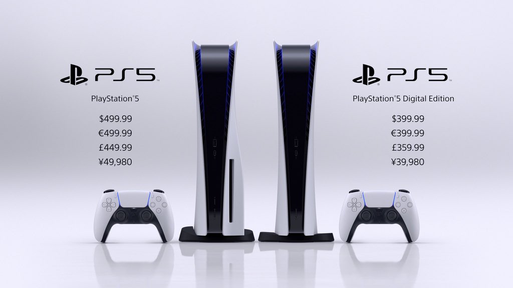 GeekPointMx's tweet photo. 🚨🚨🚨 Tenemos precios y fecha de lanzamiento Oficiales de #Playstation5  

Llegará a México el 12 de noviembre. Sólo 2 días después del Series X y Series S.

- $499.99 USD la versión normal
- $399.99 USD la versión digital. https://t.co/kHudCx1Vv7
