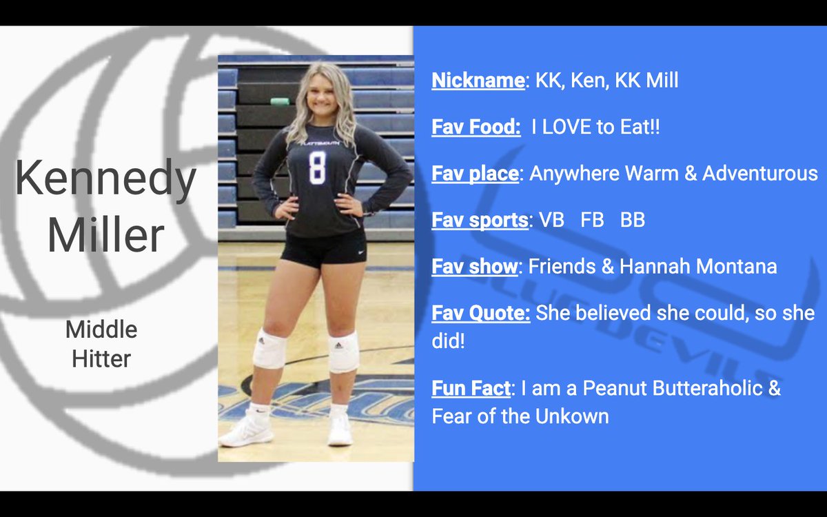BlueDevilVB's tweet image. SENIOR Spotlight - Senior night is tomorrow against Ralston!
#gobigblue #bdvb💪