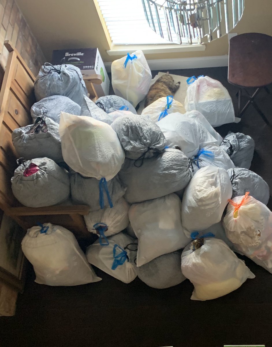 RossBurt6's tweet photo. @_loburt from @McNeeseVball  keeps filling up the office with more bags from @CSHSVolleyball to take to Lake Charles . This is like the third load and more to come!! #alwayshelpothers #godswork #proudmama https://t.co/8hWUN2UUli