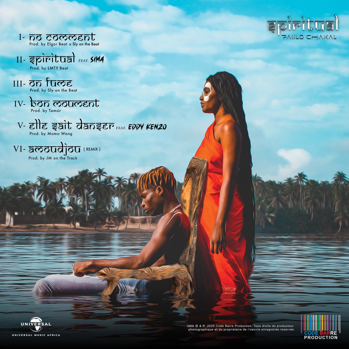 paulo_chakal's tweet photo. TRACKLIST EP SPIRITUAL  18-09📀📀📀
@eddykenzo @sima_officiel 
@tvmsir @momowangofficiel @elgorbeatz @SlyTheBeatMaker @jm_on_the_track @lmtybeatz 
Visual by @charlempepe 💫
@code_barre_production x @U_M_Africa 🔥 https://t.co/81gmO0OIUo