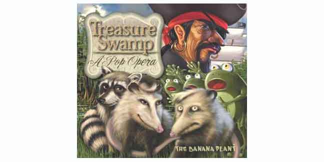 BananaPlantSong's tweet photo. A musical looking for a producer: "TREASURE SWAMP - A POP OPERA" About an evil pirate's plan to drain the swamp to find treasure and the Swamp Friends who must defend their home. In Song #7, The Swamp Friends alert each other about the pirate's arrival. https://t.co/sZ3NN9CWv0 https://t.co/6GxrVAhDwW