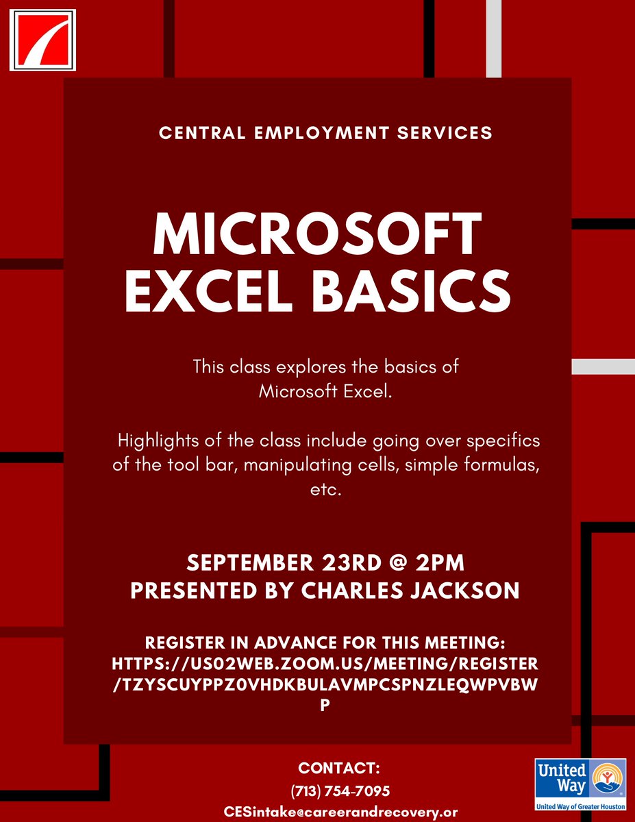 CareerRecovery's tweet photo. Remember to join us on the 21st and 23rd for Word and Excel basic training! 
It’s free just register in advance for this meeting:
https://t.co/s5qgxo5XJ1

#training #jobs #jobtrain #computerbasics #career #careerdevelopment #resources #virtualteaching #COVID19 https://t.co/UTKBL2Syp9