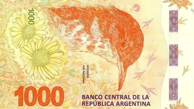 marisavolpi's tweet photo. Este es el billete mas grande de #Argentina hoy compras u$s 6,5. Exactamente un Big Mac en Suiza. Adios resto del mundo! De aca no salimos mas. Negame la devaluación. #DolarArgentina #argentinaenllamas #16Sept https://t.co/kWkVC9QkUI