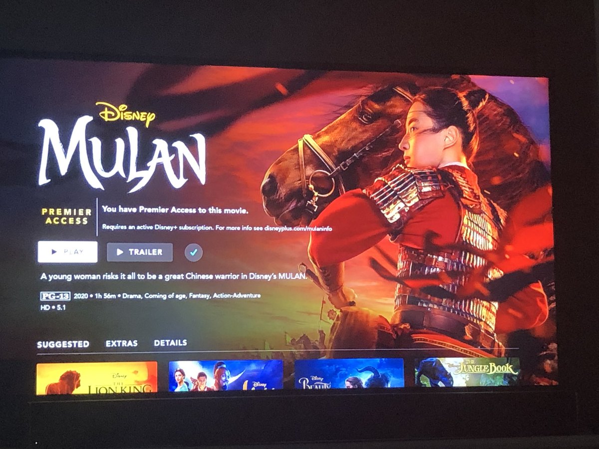 egmcnure's tweet photo. I am but a weak mortal who has zero willpower and restraint. Don’t judge, I HAD to see it. #mulan https://t.co/TRuKiFuRfx