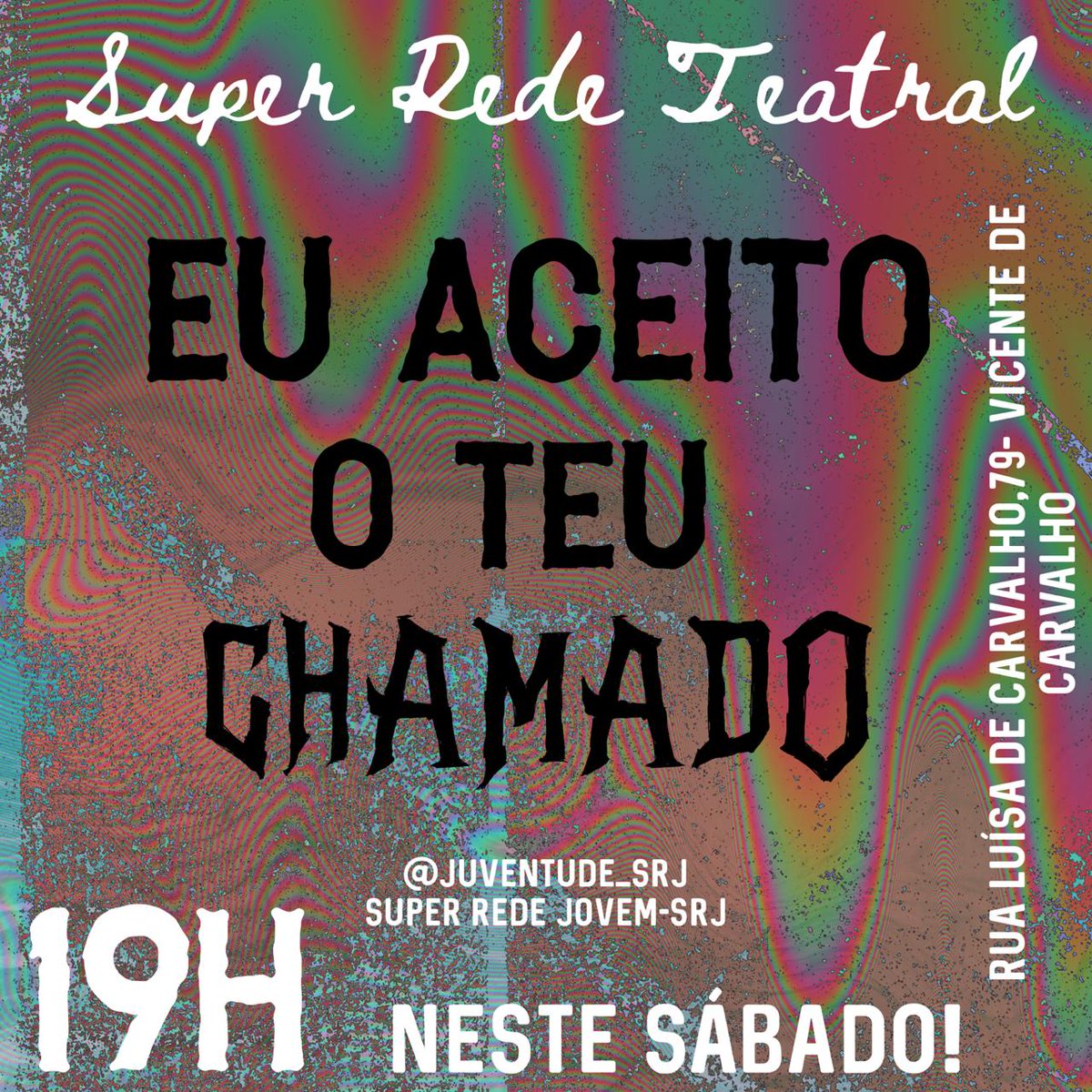 redejovem_srj's tweet photo. SUPER REDE JOVEM DE SÁBADO VAI SER BOMBÁSTICA!🔥🔥
.
ANSIOSOS PRA MAIS UMA NOITE TEATRAL?
.
JÁ SABEM, NÉ? CHAMA SUA GALERA E VENHAM DE MÁSCARA 😷.
#Juventudesrj #srj #noiteteatral #aceitoteuchamado #nossacasa #nossarede #vemprarede https://t.co/D8WqsvKWd7