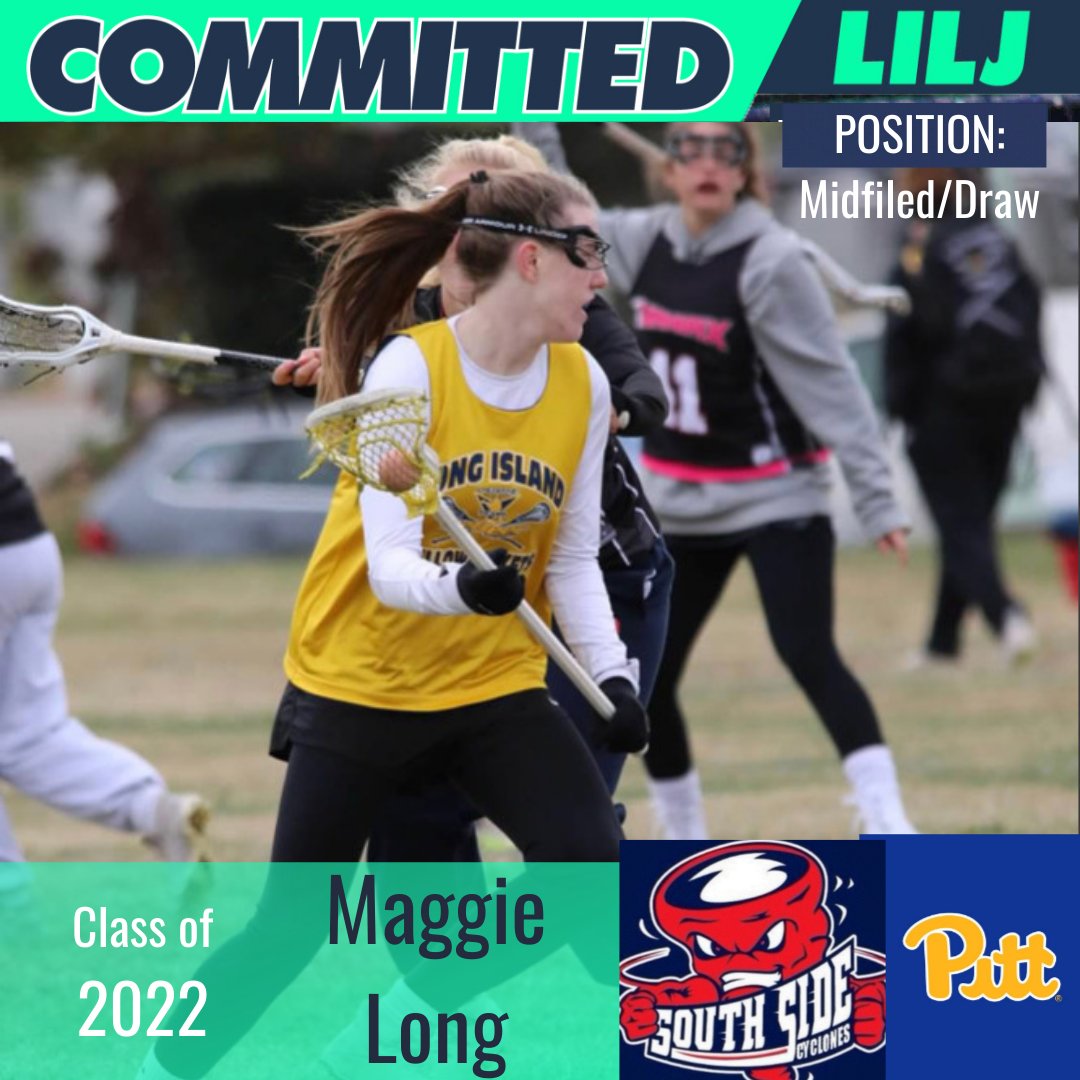 LILJ News : Congrats to <a href="/maggielonggg/">maggielong</a> (2022, Midfield/Draw, South Side) on her commitment to <a href="/Pitt_WLAX/">Pitt Lacrosse</a> ! Maggie is a great scorer and we wish her luck at Pitt ! #LIMADE #Committed