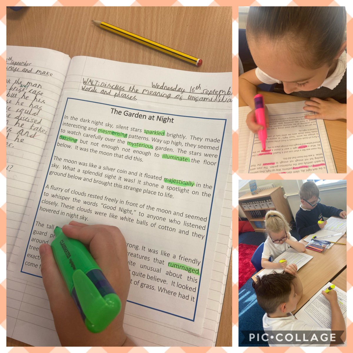 Using highlighters to analyse a text requires full concentration- Y3 loved it and did a fantastic job!  <a href="/BarntonMrsL/">Alison Lawson</a>