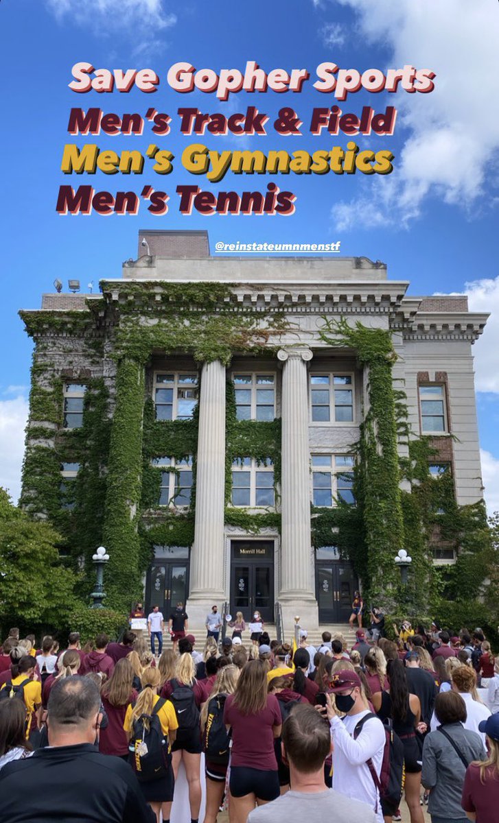 Save <a href="/GopherSports/">Minnesota Golden Gophers</a>!

〽️<a href="/GopherCCTF/">Minnesota Cross Country, Track & Field</a> 
〽️<a href="/GopherMGym/">Minnesota Men's Gym</a> 
〽️<a href="/GopherMTennis/">Minnesota Men’s Tennis</a> 

Follow ➡️ <a href="/UmnMen/">saveGophertf</a>