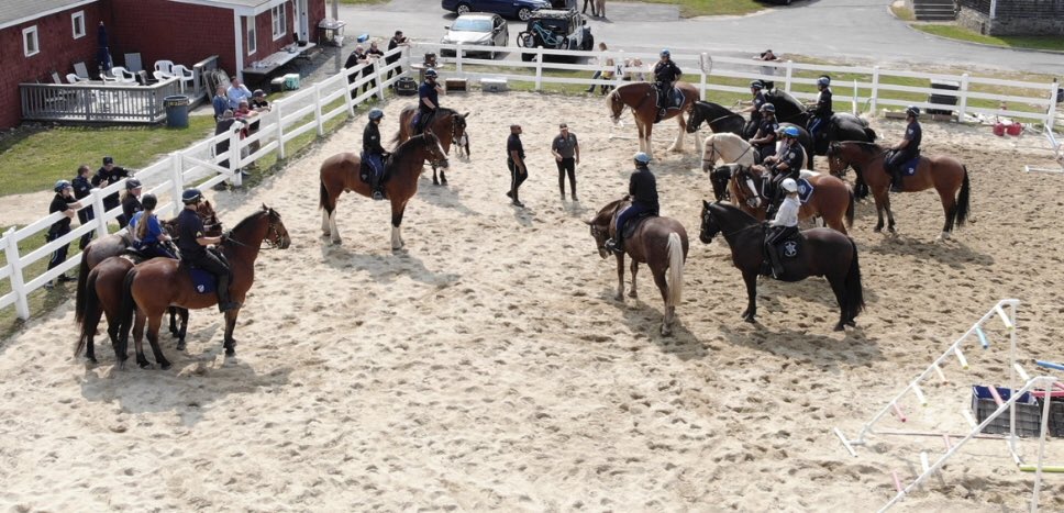 The Worcester Police Department hosted a Mounted Patrol training session today for multiple agencies.#mountedpolice