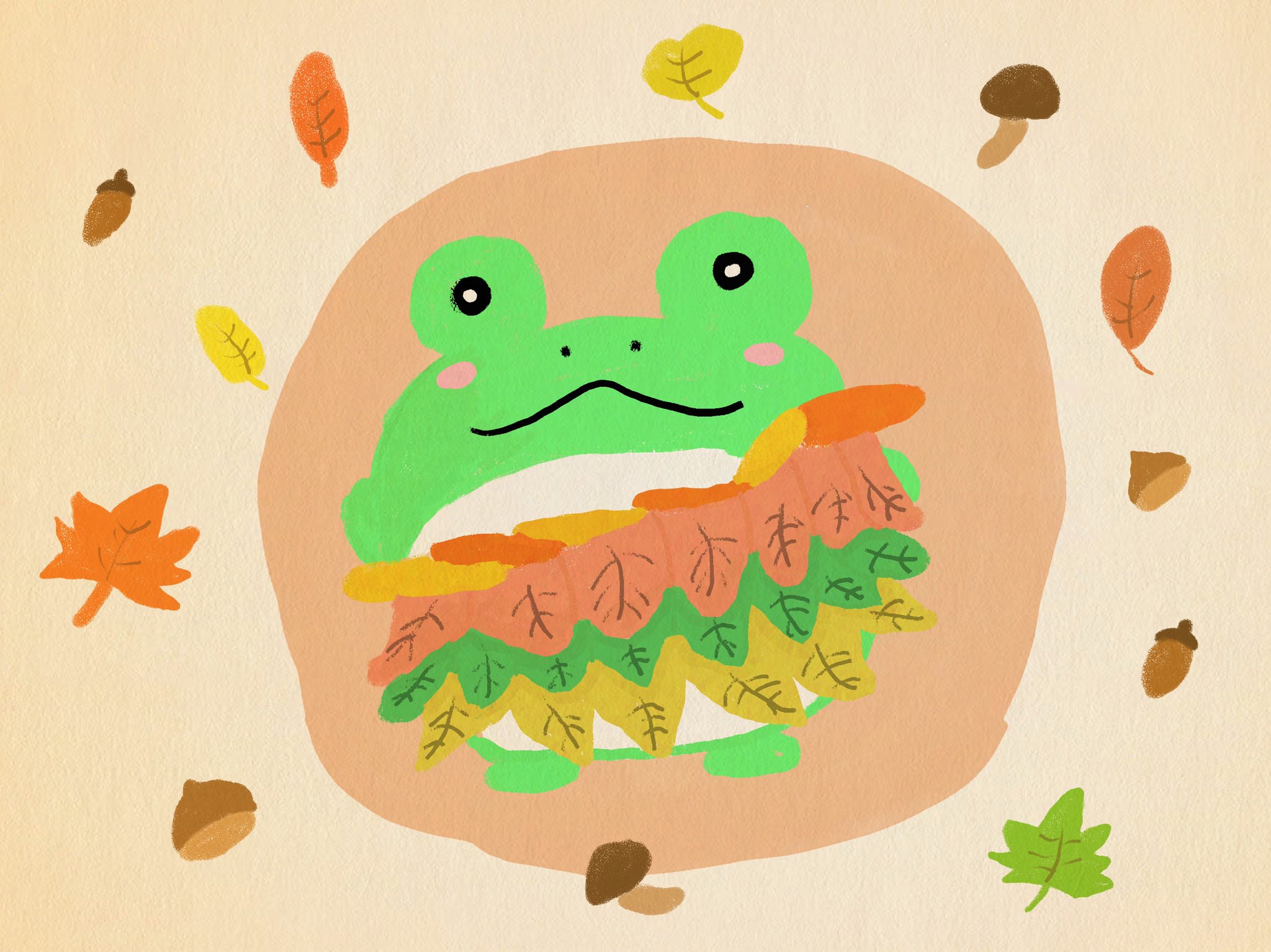 Aki イラストレーター V Twitter 葉っぱで衣装を作ったカエル イラスト イラストレーター 動物 カエル 葉っぱ 秋 絵描きさんと繫がりたい イラスト好きな人と繋がりたい Aki イラストレーター V Twitter 葉っぱで衣装を作ったカエル イラスト イラストレーター 動物 カエル 葉っぱ 秋 絵描きさんと繫がりたい イラスト好きな人と繋がりたい