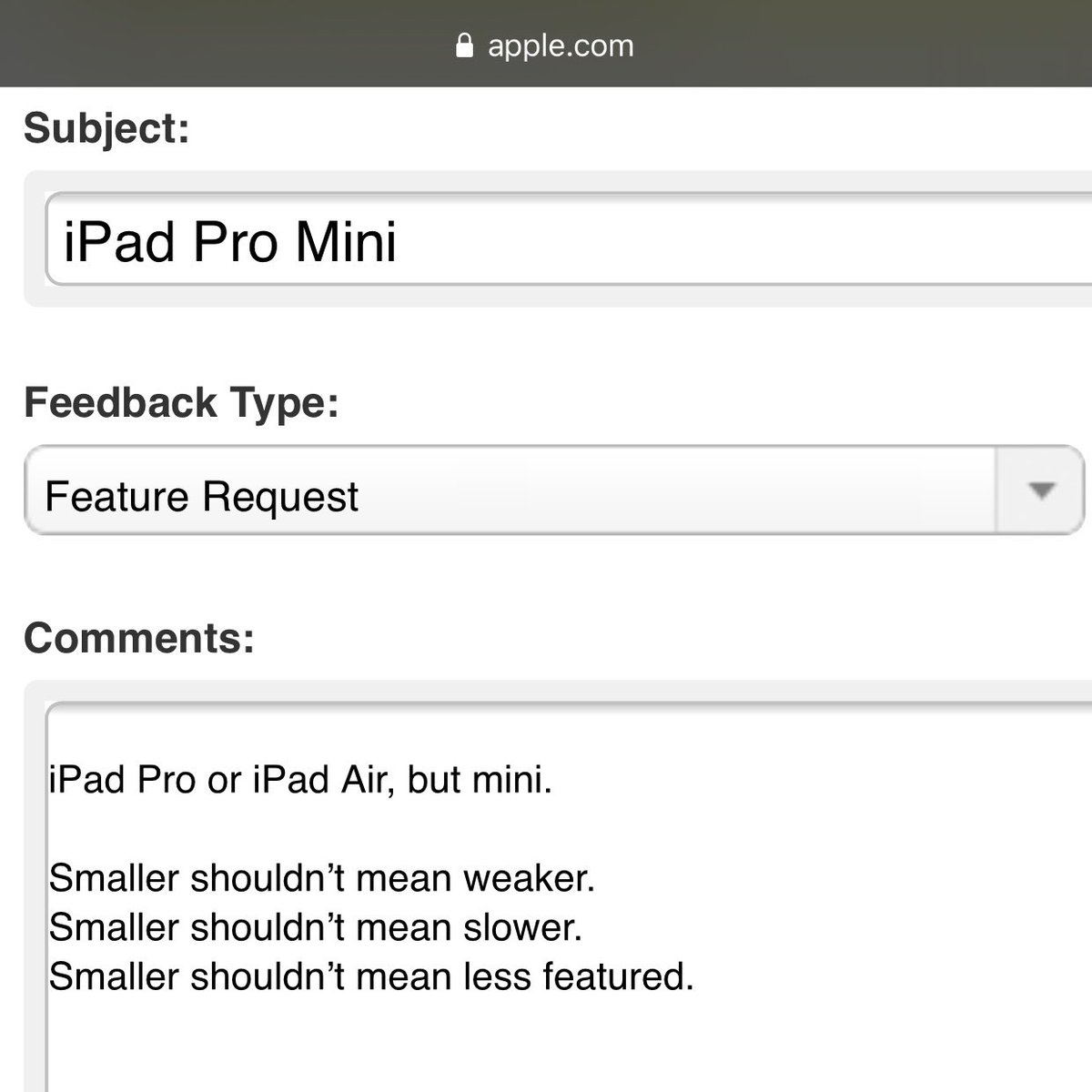 fruitfeedback's tweet image. #applefeedback #appleproductrequest