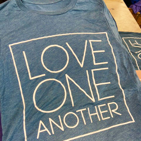 Happy Wednesday! Stay Positive, Love One Another.   
.
Call us at 317-613-4413 or email sales@distinctimages.net to start your project.  
.
.
.
#bekind #indy #screenprinting #fashion #simple #apparel #customapparel #everykind #stripes
