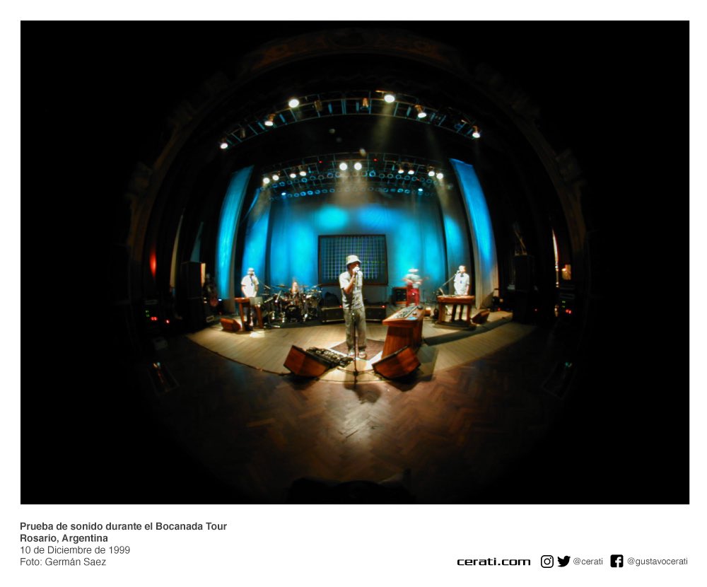 cerati's tweet photo. Prueba de sonido durante el Bocanada TourRosario, Argentina10 de Diciembre de 1999Foto: Germán Saez https://t.co/msg4ZAn4wf