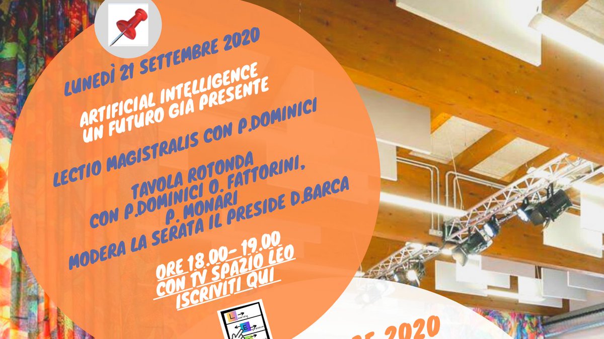 Confronti e riflessioni  per tutti sull'A.I. e  laboratori per i ragazzi IC3Modena  a #SpazioLeo  
smore.com/ef097 
Per seguire la diretta della Lectio magistralis e della Tavola rotonda con P. Dominici, O.Fattorini e P. Monari attendee.gotowebinar.com/register/52470…