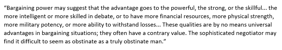 14/ The more sophisticated player often plays at a disadvantage because it can't be reckless. "Give me $10 or I'll cut myself" is a threat only the madman can make. France has an interest in stability in Lebanon (do sanctions hurt stability?) and is Leb side "madmen"?