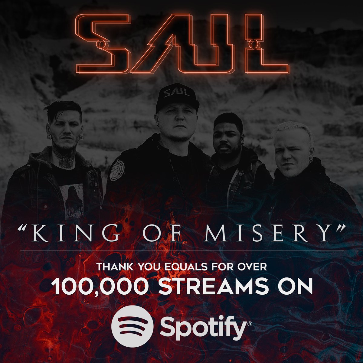 saulband's tweet image. Thank you EQUALS for all the love and support! @Spotify @allihagendorf 
Rise As Equals 🙏❤️👑 “King Of Misery”
Saul.lnk.to/RiseAsEquals