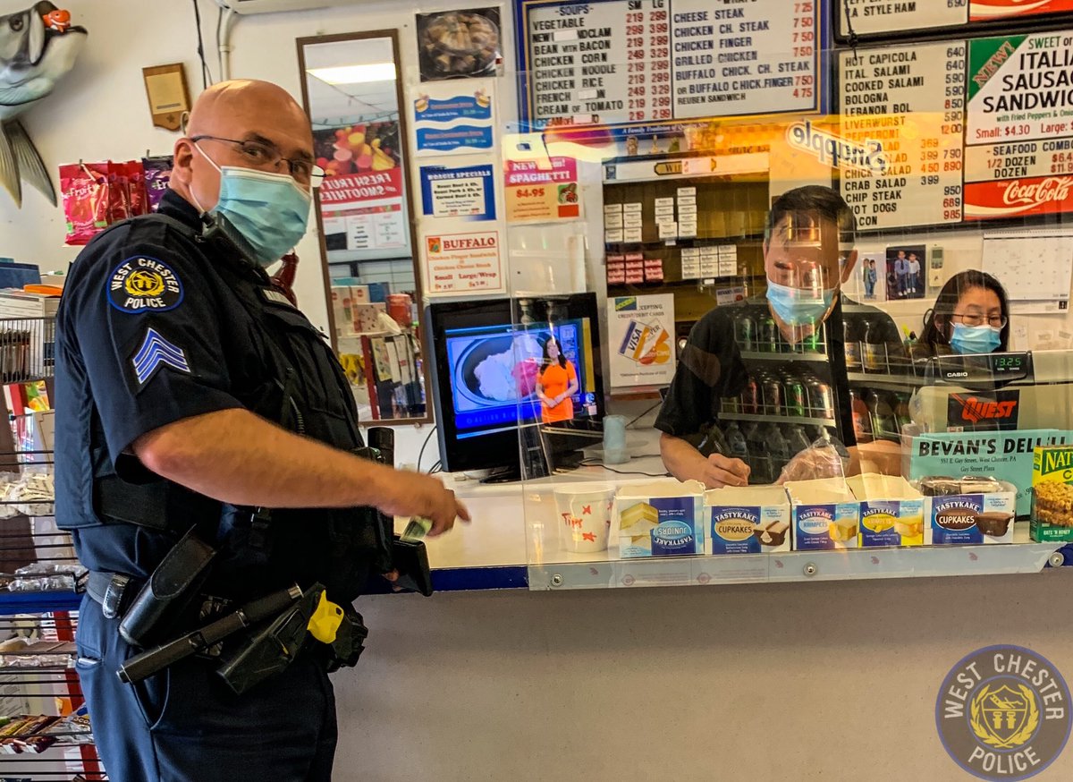 WCBoroPolice's tweet photo. While out in the community recently, we stopped by Bevan’s Cold Cuts to visit with staff.... and grab lunch!
#WCBPD
#community https://t.co/goKQN5sGob