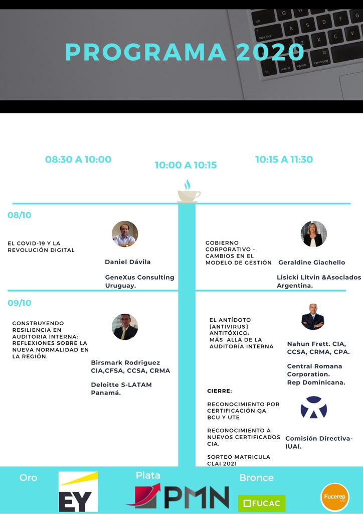 IUAI_URUGUAY's tweet photo. Importante!! Jornadas Rioplatenses de Auditoría Interna 👇👇 https://t.co/aauxYvsHFy
