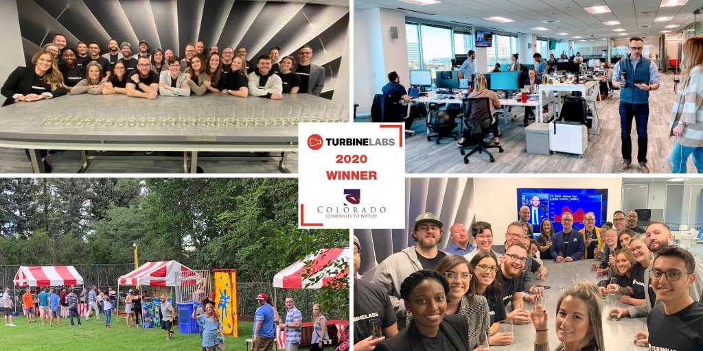 TurbineLabs's tweet photo. We are honored to be recognized among Colorado's top growing companies! Looking forward to the (virtual) gala on Friday and continued growth! 🎉

Thanks to @ColoradoCTW for supporting the amazing startup culture in Colorado. https://t.co/KbIpfmzdqH