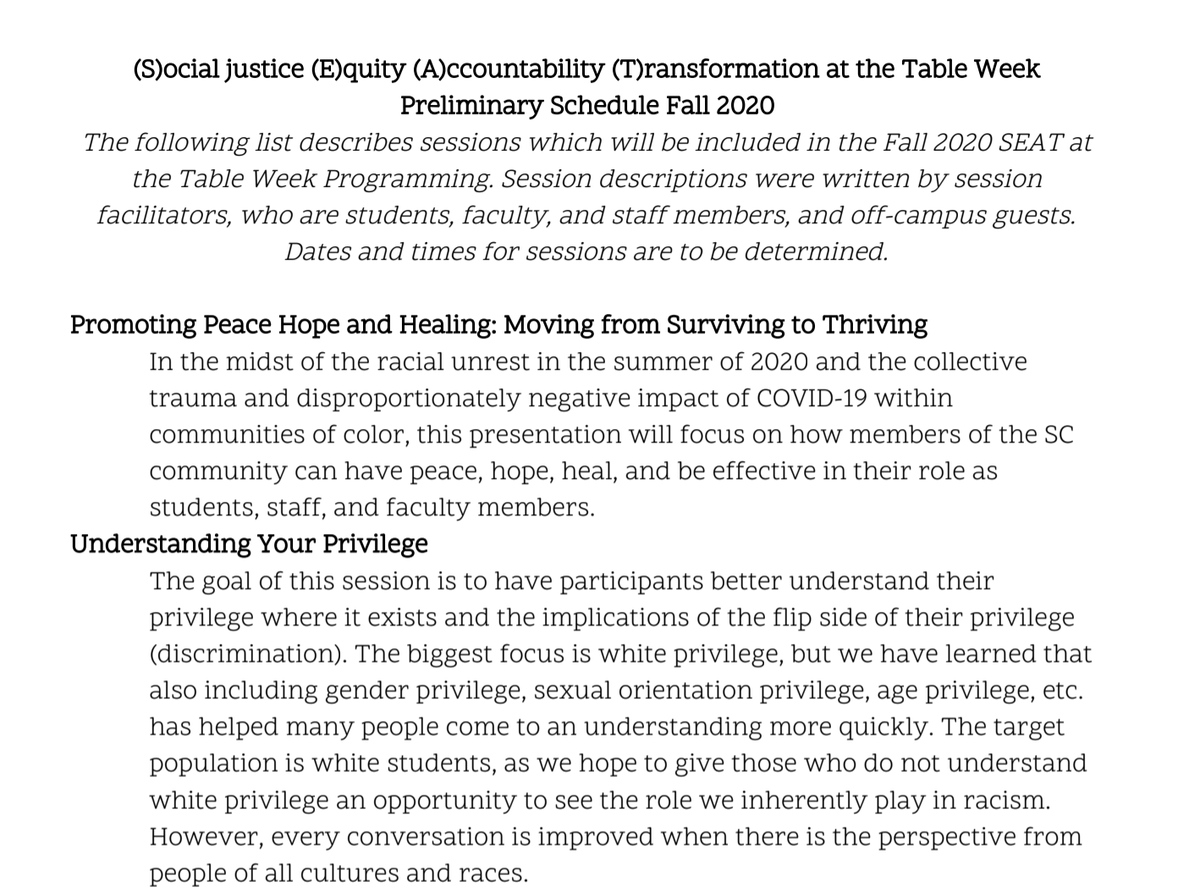 The SEAT at the Table initiative is a new, week-long event at the end of October from Springfield College that aims to educate the campus community on diversity and inclusion topics

buff.ly/33r0TZe
