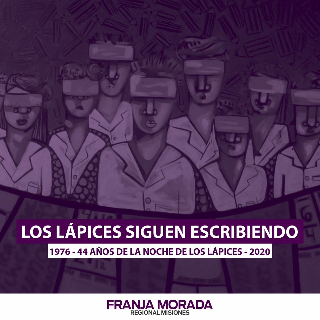 FranjaMisiones's tweet photo. La noche de los lápices fue uno de los episodios más oscuros cometidos en la ultima dictadura civico-militar de nuestro país, donde secuestraron, torturaron y mataron a estudiantes que luchaban por sus derechos.
Hoy nos toca a nosotros continuar con su lucha.
#NocheDeLosLapices https://t.co/0vlqHDAI2d