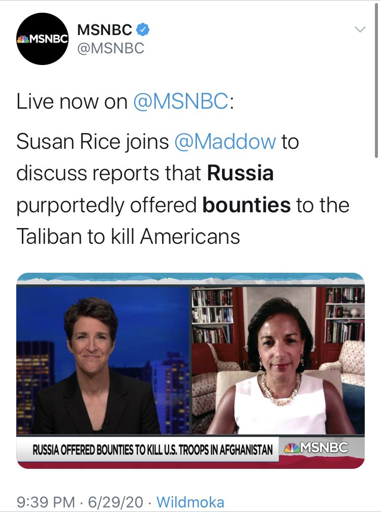  @MSNBC as ever was a big contributor. They also featured plenty of others pushing their narrative, like: Susan Rice (figures) @maddow  @SteveSchmidtSES (also figures) @ChrisMurphyCT