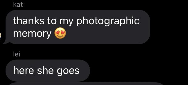 she literally just sent this while i was making this thread.