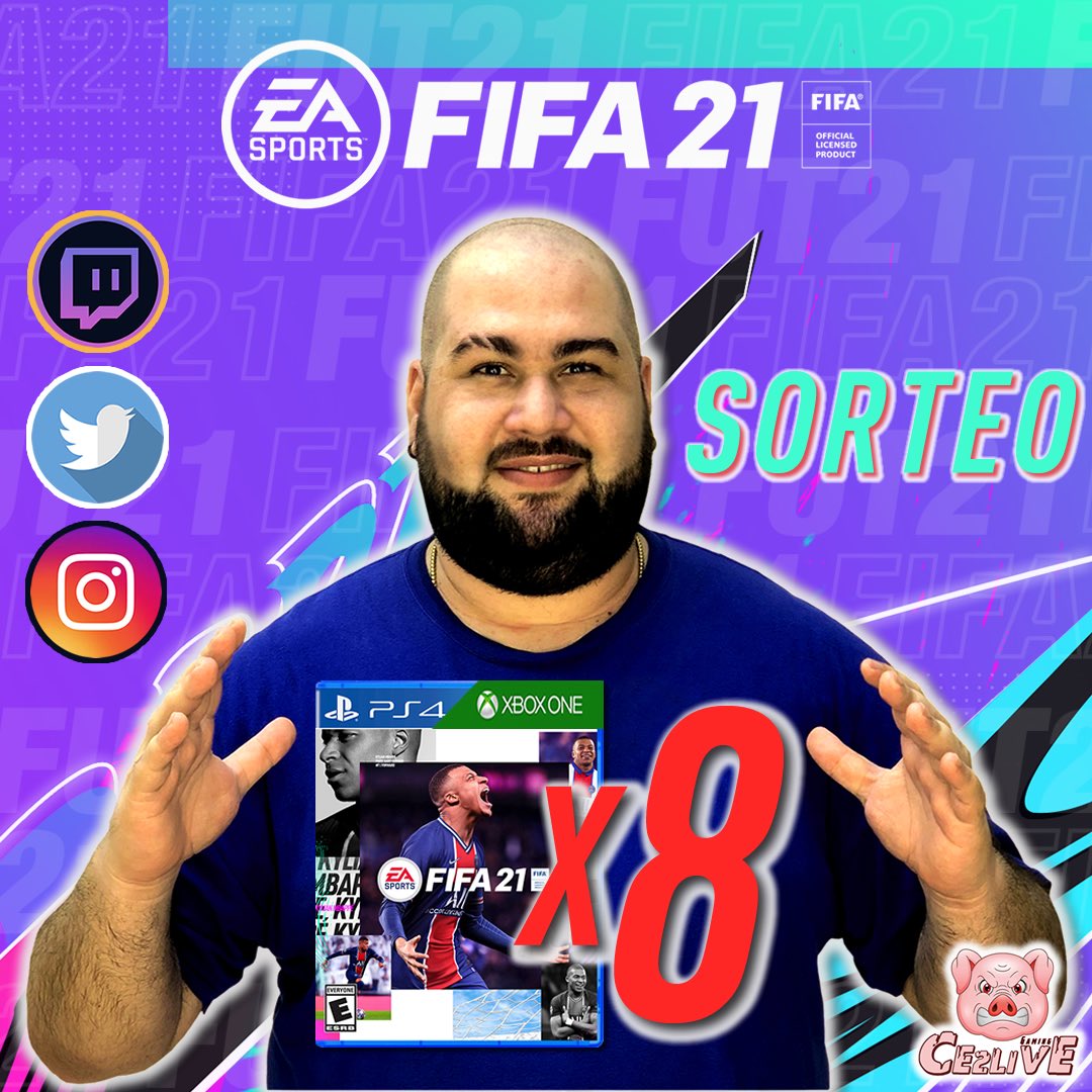CesarCeraLive's tweet photo. ⚽️🚨🤑 Sorteo 8 FIFA 21 🤑🚨⚽️

Cualquier Plataforma &amp; Cualquier Parte Del 🌎 
|
1. Seguirme En INSTAGRAM @cesarceralive
2. Dar Like A La Publicación Y Mencionar Dos Amigos (En Instagram)
|
El Sorteo Se Realizara El Día 2 De Octubre A Las 3PM Hora Colombia en el canal de TWITCH. https://t.co/SBTE8W7CME