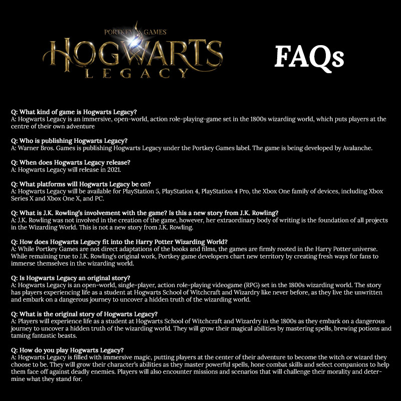 Hogwarts Legacy Has No Direct Involvement From Original Harry Potter Author