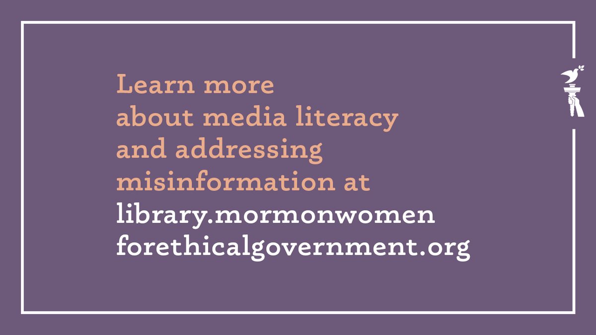 The factual information we present CAN make a difference! Learn more here:  …https://library.mormonwomenforethicalgovernment.org/media-literacy-how-to-address-misinformation-on-social-media/.4/4