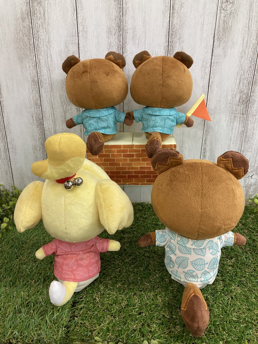 ぬいぐるみの三英 ゲームキャラクター 新商品情報 あつまれどうぶつの森 のアロハシャツを着た しずえ たぬきち まめきち つぶきち のぬいぐるみがいよいよ明日9 19 土 発売 全国の玩具 雑貨専門店 有名家電量販店 Nintendotokyo等で