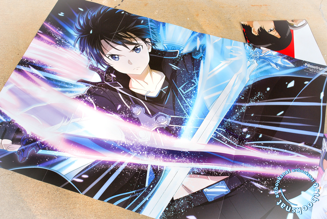 Nat Sword Art Online Alicization War Of Underworld Has A Really Excellent Poster With Kirito In The Latest Newtype Credited To Aqua Inc We Ll Never Know Who Draws