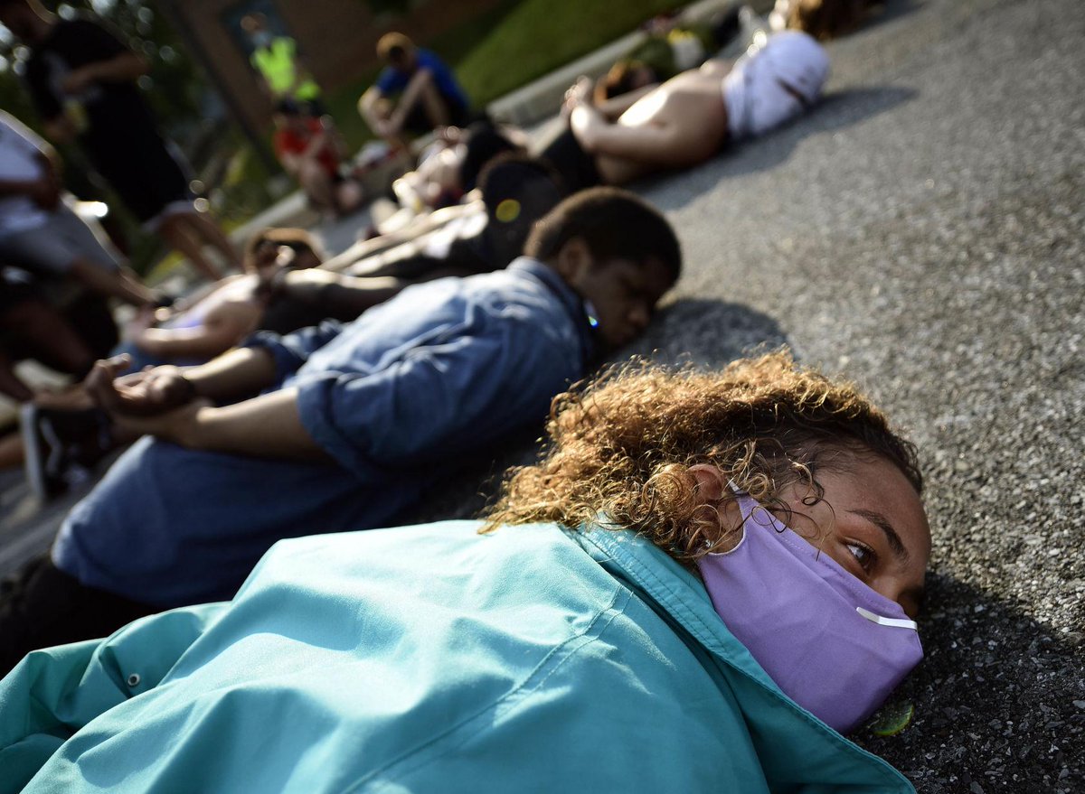 This photo is of Taylor at a  #BlackLivesMatter   protest that she helped to organize this summer in Manheim.