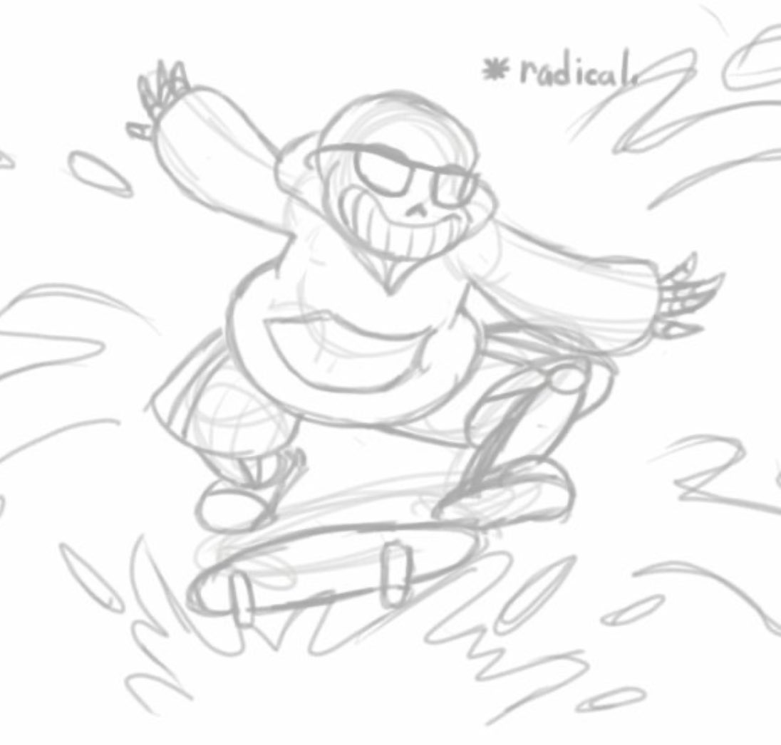 this was a throwaway doodle of sans but if i colored it properly i could see this on a shirt (2016) 