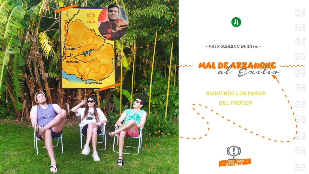 Juventudesruy's tweet photo. 🇺🇾Juventudes, la patria y el ORRRRRLI. 
Estamos #MalDeArranque y nos pintó el éxodo. Programa especial desde La 🌸esta.
👉🏼Nos visita Tritino con su #TritiLateNightShow 🕺🏻
👉🏼Nico nos deleitará con un delicioso #TuttiFrutti ✍🏻
👉🏼Cami promete mucho su versión #ModoSabado 👸🏻 https://t.co/NKOHBybund