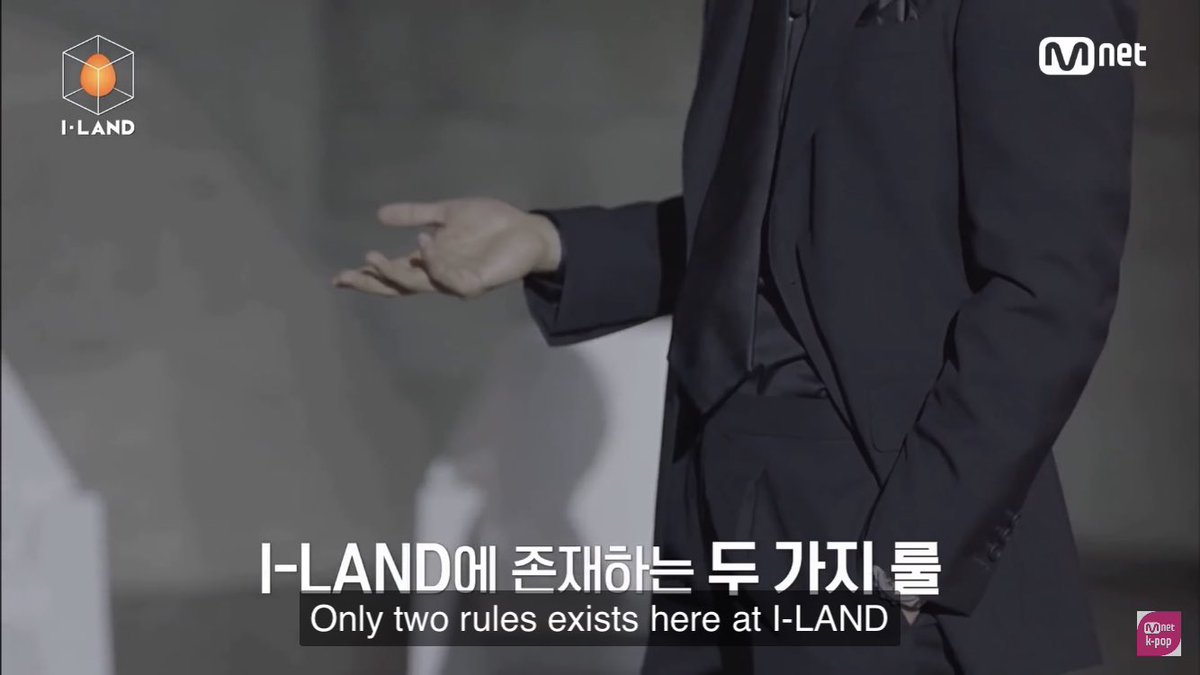 I also picked up on this concept... I-LAND’s 2 rules? 1) limited time2) one’s own choice