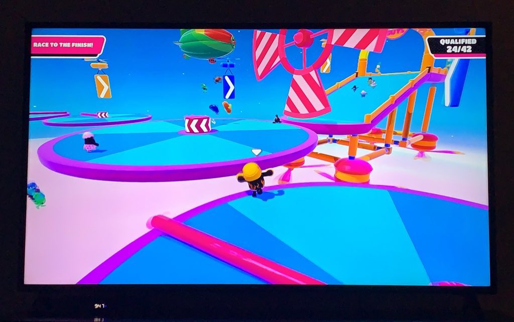 JeNiCheDoll's tweet photo. I told my Husband if he helps me get pass 4 boards on @FallGuysGame I’ll buy him the #PS5   😂🤣😂 it’s getting pretty intense! HA!! https://t.co/7qpcOFRqHG